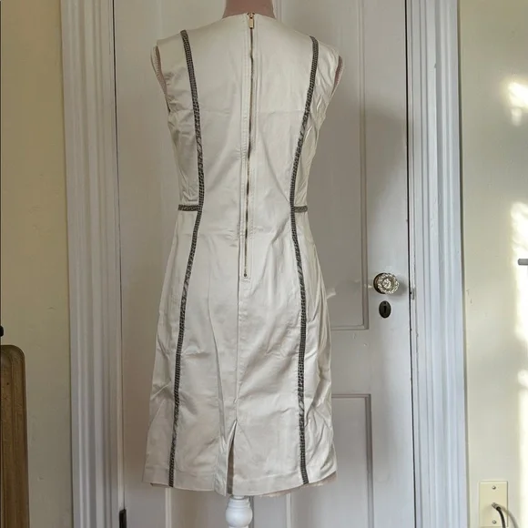 New Calvin Klein Cream Dress with gold toned zipper - Picture 2 of 6
